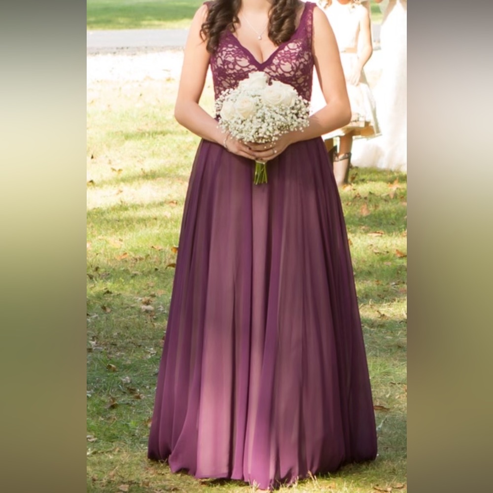 Mori Lee long dress with lace.